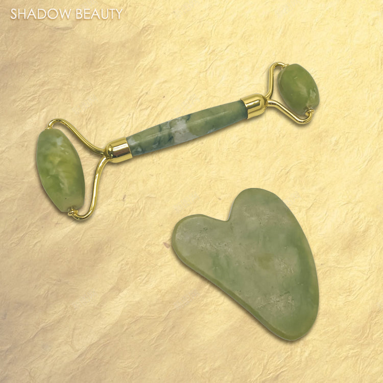 Rolling Face Jade Wheel With Face Scraping Board Set